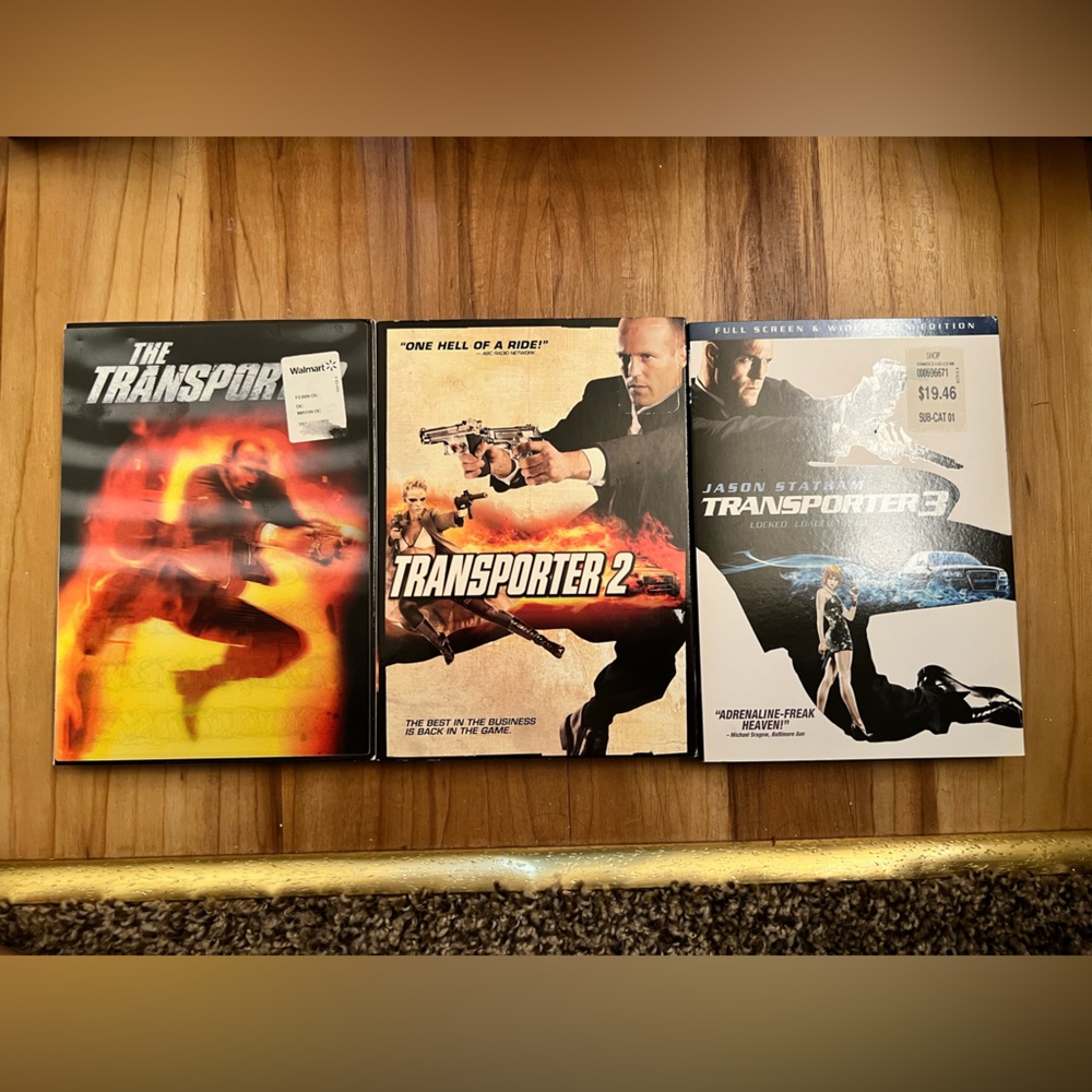 Transporter Movies Trilogy (1-3) (2003, 2005,‎ 2008) 3-DVD Lot Incl. Lenticular